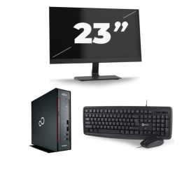 Fujitsu Esprimo Q556/2 USFF - Intel Core i5-7th Generation - 8 GB RAM - 256 GB SSD - Windows 11 + 1x 23 palcový monitor