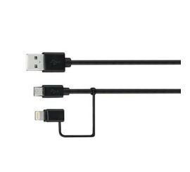 Goji 2v1 datový kabel MFI Lightning & microUSB 1m černý