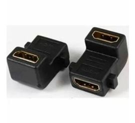 Adaptér HDMI F/F 90° Pozlacený s 2* montážním otvorem
