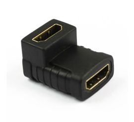Adaptér HDMI F/F 90° pozlacený