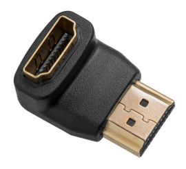 Adaptér HDMI M/F 90° pozlacený