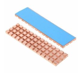 Měděný chladič s tepelnou podložkou pro (M.2) NGFF 2280 SSD, zlatý