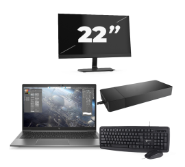 HP ZBook Firefly 14 G7 - Intel Core i7-10e Generation - 14 palců - 16 GB RAM - 256 GB SSD - Windows 11 Home + 1x 22 palcový monitor