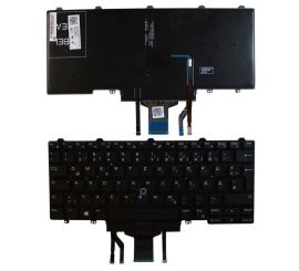 Notebooková klávesnice pro Dell Latitude E5450 Podsvícená bez rámečku Německá