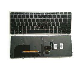 Notebooková klávesnice pro HP EliteBook 745 G3 G4 840 G3 G4 s pointstick podsvíceným rámečkem stříbrný