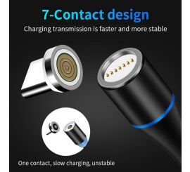 Magnetický Micro USB kabel, 1M 5V 2,4A