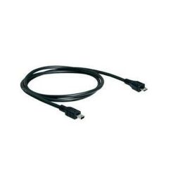 Datový kabel micro USB samec na mini USB samec 1M, černý, podpora OTG