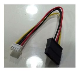 Napájecí kabel 4pin Floppy FDD Female to 15pin SATA Female, 20 cm