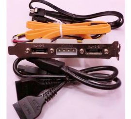 Dual-ESATA držák s Molex, SATA na ESATA