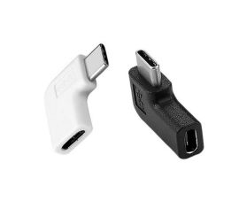 USB-C Adaptér USB-C samec na samici s úhlem 90°