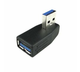Adaptér USB 3.0 A samec/female Vertikální levý úhel 90 stupňů
