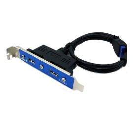 Držák USB 3.0, 2 porty, 20 kolíků (s prázdným kolíkem)