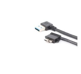 Pravoúhlý konvertorový kabel USB 3.0 na pravoúhlý Micro USB B 3.0, 27 cm