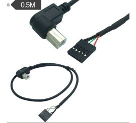 9kolíkový kabel USB Type-B samec na USB, 30CM, černý