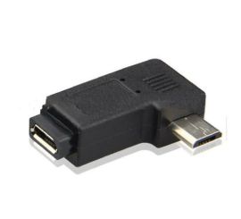 Adaptér Micro USB Female to Male, 90° levý úhel