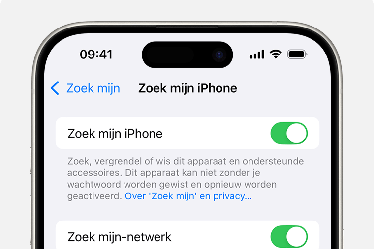 Zapnout Najít můj iphone