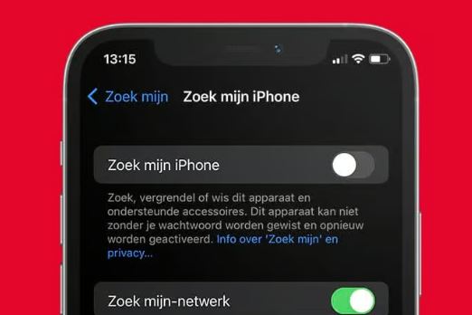 Vypnout Najít můj iphone